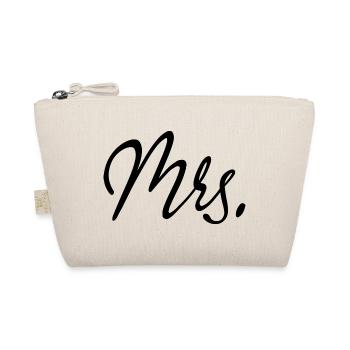 Mrs. Matching Couple Engagement Wedding Honeymoon - Organic Pouch - nature - Front