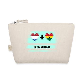 Ghana and the Netherlands 100% Genius flag - Organic Pouch - nature - Front