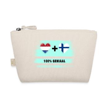 Finland and the Netherlands 100% Genius flag - Organic Pouch - nature - Front