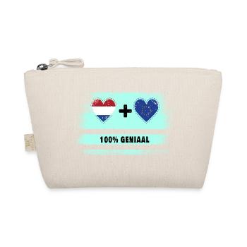Europe and the Netherlands 100% Genius flag - Organic Pouch - nature - Front