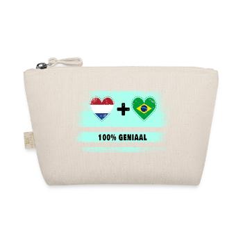 Brazil and the Netherlands 100% Genius flag - Organic Pouch - nature - Front