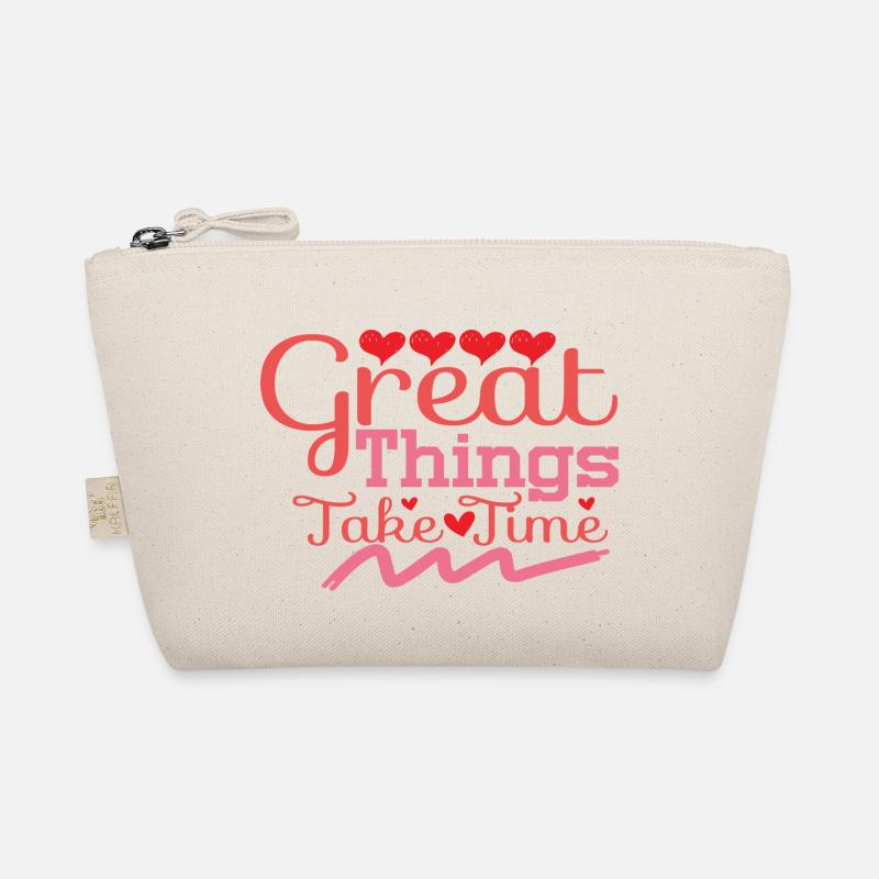 Great Things Take Time Bio-Täschchen