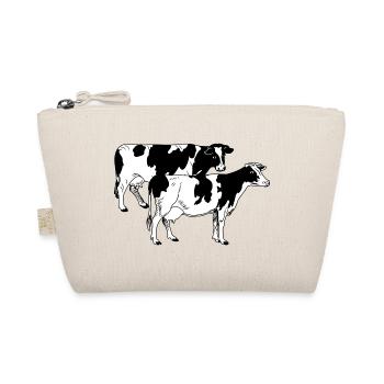 Two cows black and white - Organic Pouch - nature - Front