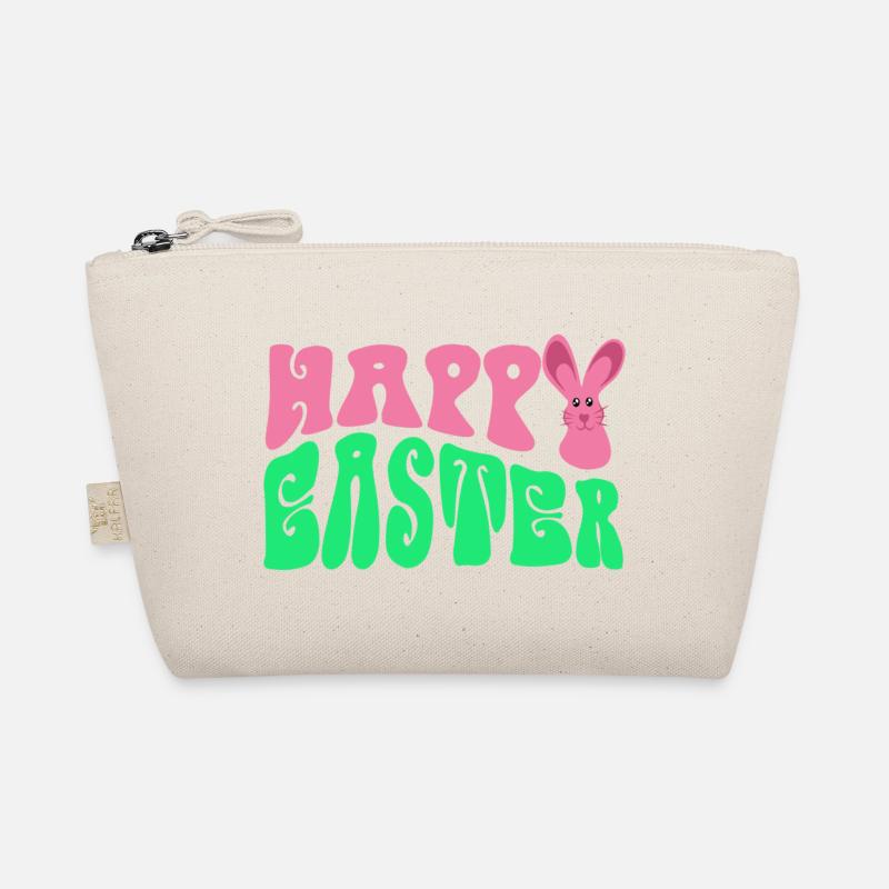 Frohe Ostern - Happy Easter - Bio-Täschchen - Natur