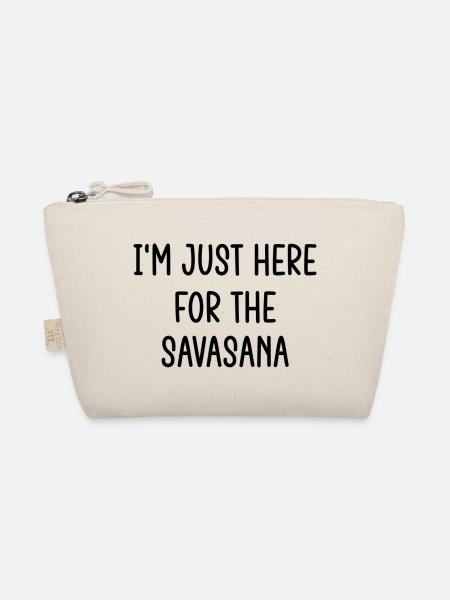 Cooler Yoga Spruch Geschenk Yogi - Bio-Täschchen - Natur - Vorne