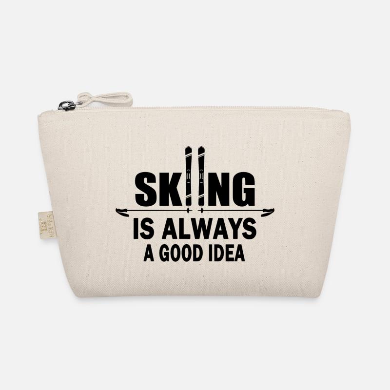 Skifahren ist immer eine gute Idee - Bio-Täschchen - Natur