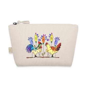 Hen and rooster - Organic Pouch - nature - Front