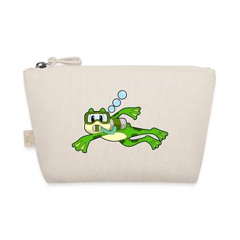 Frosch Taucher Schwimmbrille Tauchen - Bio-Täschchen - Natur - Vorne