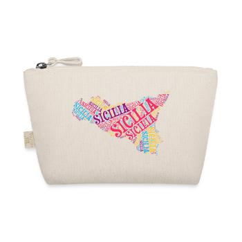 Sicile t-shirt carte nuage de mots trinacria - Trousse biologique - nature - Devant