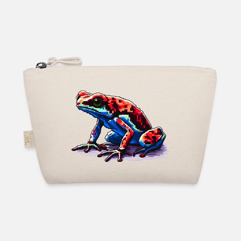 Grenouille dendrobate empoisonnée colorée en aspect pixel 8 bits Trousse biologique