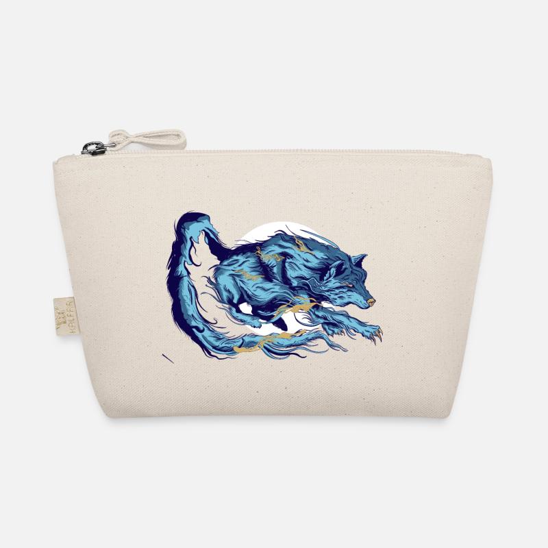 Blauer Wolf Bio-Täschchen