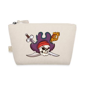 Pirate Skull - Organic Pouch - nature - Front