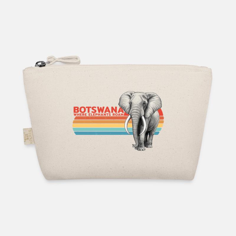 Elefant Botswana - Bio-Täschchen - Natur