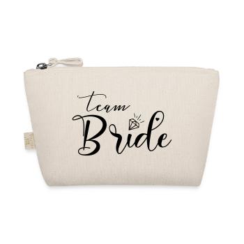 Team Bride Heart Diamond, customizable - Organic Pouch - nature - Front