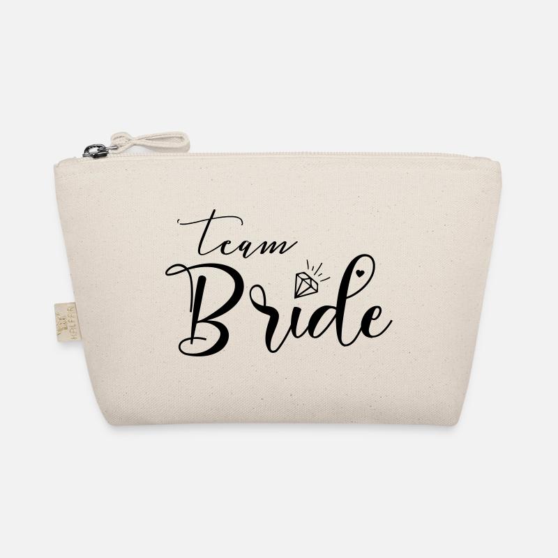 Team Bride-Herz-Diamant, personalisierbar - Bio-Täschchen - Natur