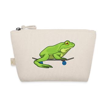 Frog Skater Skateboard Sport - Organic Pouch - nature - Front