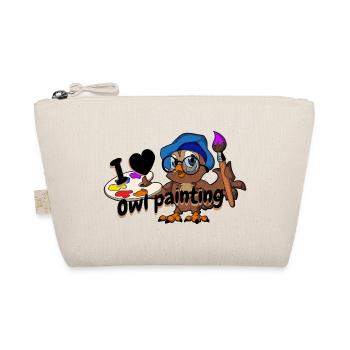 I love owl painting oil painting Ölgemälde - Organic Pouch - nature - Front
