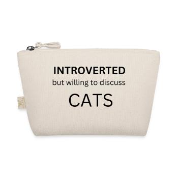 INTROVERTED but willing to discuss CATS - Bio-Täschchen - Natur - Vorne