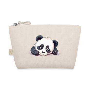 Panda Bear Cute Cute Fluffy Panda Love I Love - Organic Pouch - nature - Front