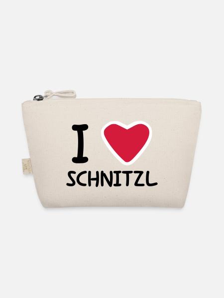 I love Schnitzl - Bio-Täschchen - Natur - Vorne