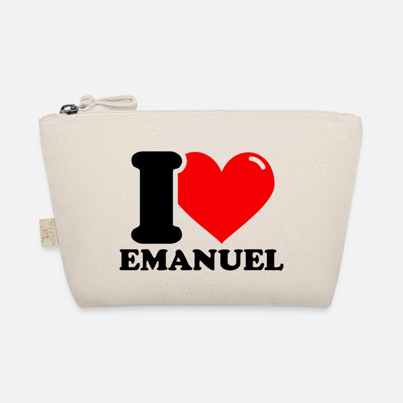 I love emanuel First name Organic Pouch
