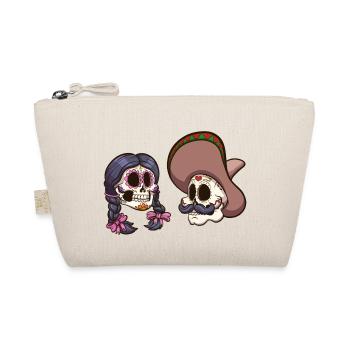 Mexican Skulls - Organic Pouch - nature - Front