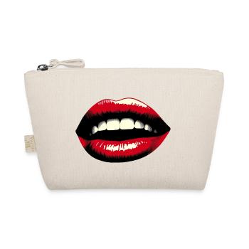 Sinnliche Lippen Roter Lippenstift - Bio-Täschchen - Natur - Vorne