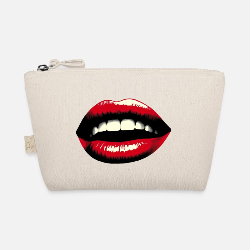 Sinnliche Lippen Roter Lippenstift - Bio-Täschchen - Natur