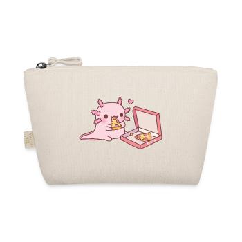 Cute Axolotl Loves Eating Pizza - Organic Pouch - nature - Front