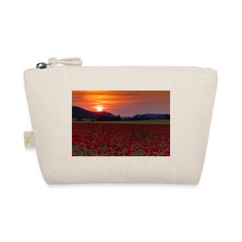Mohnfeld mit Sonnenuntergang - Bio-Täschchen - Natur - Vorne