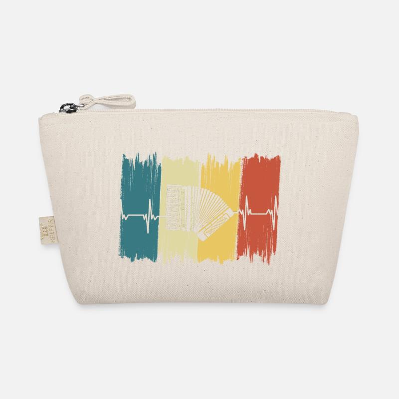 Vintage Heartbeat Akkordeon - Bio-Täschchen - Natur