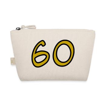 60. 60 YEARS. 60th ANNIVERSARY. 60TH BIRTHDAY. - Organic Pouch - nature - Front