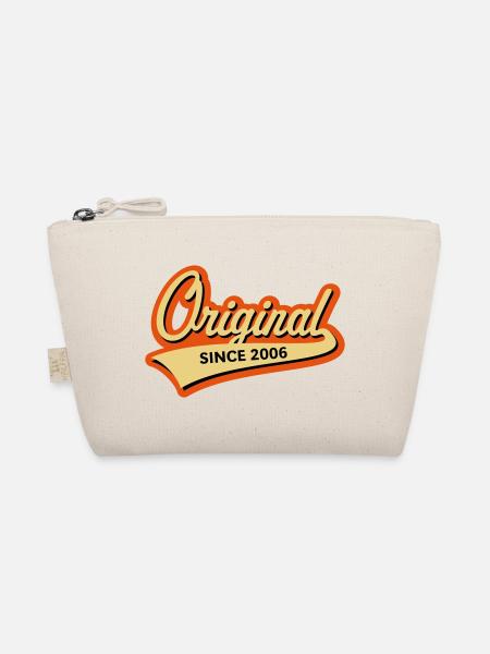 Original Since 2006 (Geburtsjahr, Geburtstag / 3C) - Bio-Täschchen - Natur - Vorne