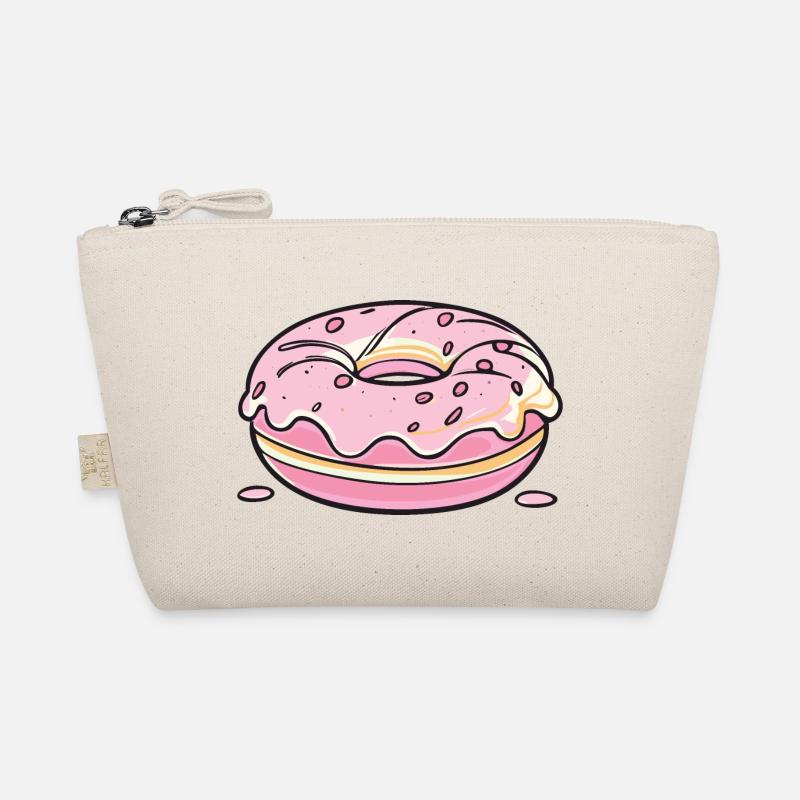 Donut - pink - Bio-Täschchen - Natur