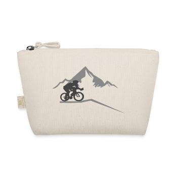 Cycling Mountain Mountains Cycling - Organic Pouch - nature - Front