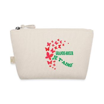 GROSSE SCHWESTER, ICH LIEBE DICH - Bio-Täschchen - Natur - Vorne