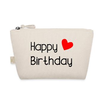 HAPPY BIRTHDAY. HAPPY BIRTHDAY. ANNIVERSARY. - Organic Pouch - nature - Front