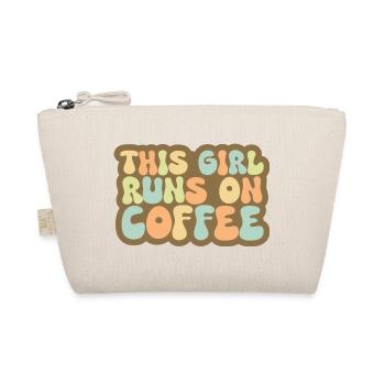 This Girl Runs On Coffee - Organic Pouch - nature - Front