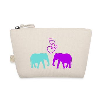 Elephant Love 01 - Organic Pouch - nature - Front