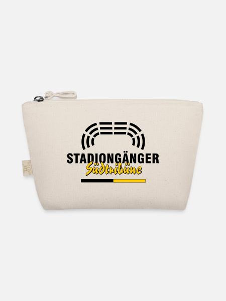 Südtribüne Dortmund Stadiongänger – Fußall Fan - Bio-Täschchen - Natur - Vorne