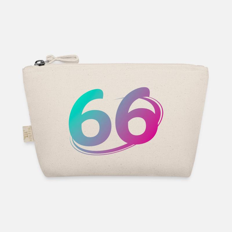 Number 66 multicolor Organic Pouch