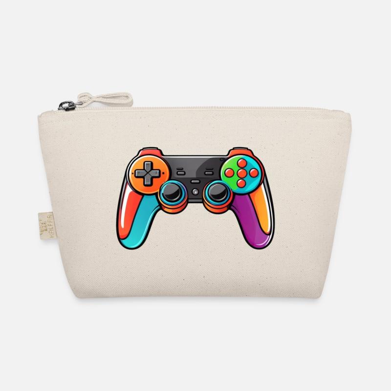 Gamepad Controller Colors Colorful - Organic Pouch - nature