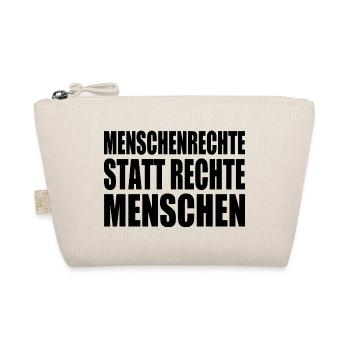 menschenrechte statt rechte menschen - Bio-Täschchen - Natur - Vorne