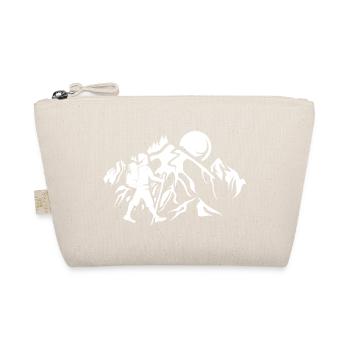 Mountains Hiking Nature Trekking Mountain Icon Logo - Organic Pouch - nature - Front