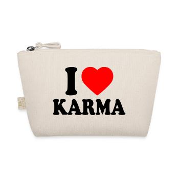 I love karma - Bio-Täschchen - Natur - Vorne