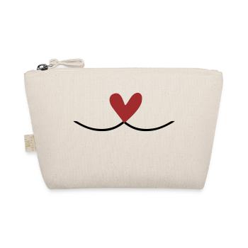 Heart Connection Line - Organic Pouch - nature - Front