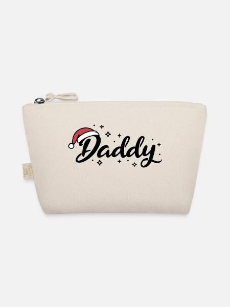 Santa Hat Daddy Dad - Organic Pouch - nature - Front