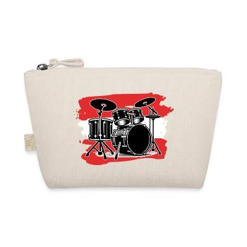 Austria Flag Drums - Organic Pouch - nature - Front