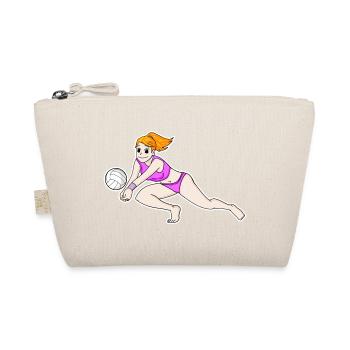 Volleyball Sports Girls - Organic Pouch - nature - Front