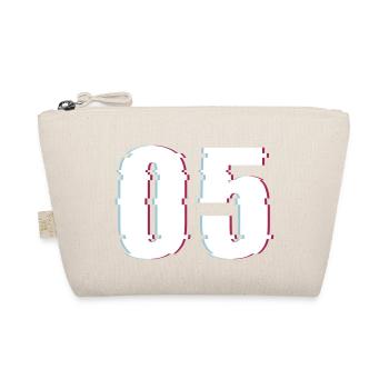 Five 5 Five 05 Number Effect Distorted Number - Organic Pouch - nature - Front